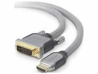 Hochwertiges HDMI Kabel HDMI A-Stecker an DVI 24+1 Stecker, 3m, vergoldete Kontakte
