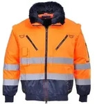 Portwest 4 in 1 Warnschutz Winter Pilotenjacke Orange L