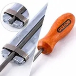 Orgeon Feilenhalter mit Rundfeile Holzgriff Set 5/32 (4.0 mm) B2"