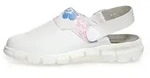 Abeba (7320) Clog Berufsschuhe Dynamic OB mit Motiv wei&szlig; 41