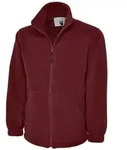Extra dicke Unisex Fleecejacke 300 g/m2 Antipilling Weinrot XXL