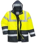 Portwest Warnschutz Kontrast Winter Verkehrsjacke Gelb L