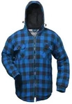 ALBERTA Thermohemd mit Kapuze, Blau/Schwarz kariert Gr&ouml;&szlig;e XXL(62/64)