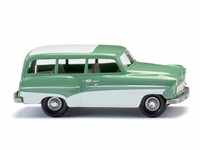 Wiking H0 (1:87) 085006 - Opel Caravan 1956 - mintgrün mit weißem Dach Modellbahn