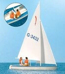 Preiser H0 (1:87) 10676 - Segler (1). Segelboot Korsar Modellbahn