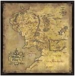 Noble Collection NOB9472 - Herr der Ringe Puzzle Middle Earth (1000 Teile) Fan