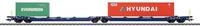 M&auml;rklin H0 (1:87) 047474 - Doppel-Taschenwagen Sdggmrss Modellbahn