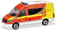 Herpa H0 (1:87) 098816 - MAN TGE Halbbus Hochdach Feuerwehr Paderborn Modellbahn