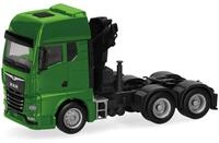 Herpa H0 (1:87) 313100-004 - MAN TGX GX Zugmaschine mit Kran 3achs, gr&uuml;n...