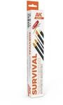 AK Interactive AKB101 - SURVIVAL WEATHERING BRUSHES SET (5 brushes) Tabletop