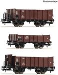 Roco H0 (1:87) 6600250 - 3-tlg. Set: Offene G&uuml;terwagen, &Ouml;BB Modellbahn