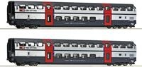 Roco H0 (1:87) 6200217 - 2-tlg. Set 2: Doppelstockwagen 2. Klasse, SBB...