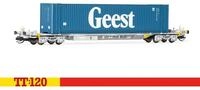 Hornby TT TT6033 - Containertragwagen TOUAX Sffgmss IFA Wagon GEEST 45ft...
