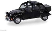 Herpa H0 (1:87) 027632-007 - Citro&euml;n 2 CV mit Queue, schwarz Modellbahn