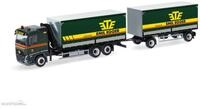 Herpa H0 (1:87) 320504 - Volvo FH 2020 Flachdach Planen-H&auml;ngerzug mit Kran Emil