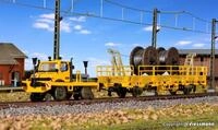 Kibri H0 (1:87) 16062 - Spur H0 Zweiwege UNIMOG mit Zug- und Schubrahmen mit