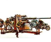 Tamiya 300035017 - 1:35 WWII Dt. Flak 8,8 m.Motorrad (9) Modellbau