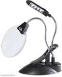 WeDo 27175201 - Lupenlampe mit LED sw Vergr&ouml;&szlig;erung 2+4fach Modellbau