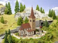 Noch N 63906 - Kirche St. Georg mit micro-sound Glockenl&auml;uten Modellbahn