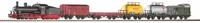Piko H0 (1:87) 57123 - Start-Set mit Bettung G&uuml;terzug Dampflok G7 mit 5...