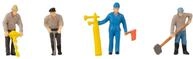 Faller H0 (1:87) 180238 - Figuren-Set mit Mini-Sound-Effekt Gleisbauarbeiter &