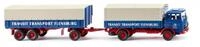 Wiking H0 (1:87) 043203 - Pritschenh&auml;ngerzug (MB) "Transit Transport " Modellbahn