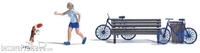 Busch H0 (1:87) 7899 - Action Set: Frisbeespiel mit Hund Modellbahn