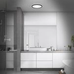 LED-Bad-Deckenleuchte Slim Drip, schwarz, &Oslash; 29 cm, IP44