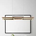 LED-Pendelleuchte Illa in Holzdesign