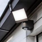 LED-Sensor-Au&szlig;enwandstrahler SUNSHINE, 15 cm dunkelgrau IP44
