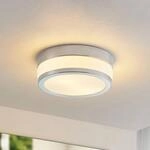 Lindby Deckenlampe Flavi, &Oslash; 23 cm, chrom, Glas, IP44, E27