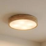 Lindby Deckenlampe Tanju, &Oslash;60 cm, 5-flg., Kautschukholz, E27