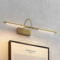 Lucande LED-Bilderlampe Fehmke, messingfarben, Metall, 52 cm