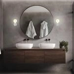 Wandleuchte Kosol f&uuml;rs Bad, IP44, E27, chrom