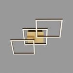 LED-Deckenlampe Frame, gold, dimmbar, 3-flammig