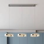 Lucande LED-Pendellampe Lyani, 115cm, 3-flg., chrom, dimmbar