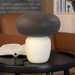 Tischleuchte Cahuama, H&ouml;he 30 cm, wei&szlig;/schwarz Keramik