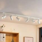 Lindby Deckenstrahler Joffrey, 116 cm, wei&szlig;, 6-flg., GU10