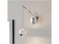 Lucande LED-Wandlampe Hayley, chromfarben, Glas, 34 cm hoch 9624363
