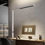 Arcchio LED-B&uuml;ro-Klemmleuchte Jolinda, wei&szlig;, Metall, dimmbar