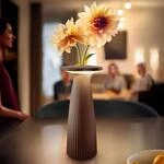 LED-Akku-Tischlampe Nuflair, rostbraun, IP54, dimmbar, 24 cm