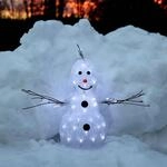 Kleine LED-Figur Crystal Snowman f. au&szlig;en