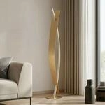 Lucande LED-Stehleuchte Marija, goldfarben, dimmbar, 140 cm