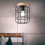 Deckenleuchte Gwen, &Oslash; 20 cm, holz antik/schwarz, Metall/Holz
