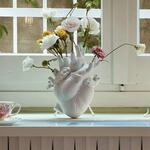 SELETTI Vase Love in Bloom, wei&szlig;, Herzform, Porzellan