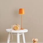 LED-Akku-Tischlampe Kaami, dimmbar orange matt
