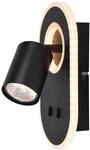 LED-Wandleuchte Kimon, schwarz