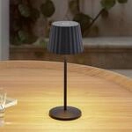 Lindby LED-Akku-Tischleuchte Esali, schwarz, Metall, IP65