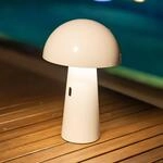 Newgarden Shitake LED-Akku-Tischlampe IP44 wei&szlig;