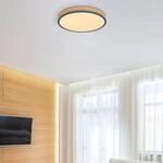 LED-Deckenlampe Doro, &Oslash; 45 cm, grafit/holz dunkel, Holz, CCT